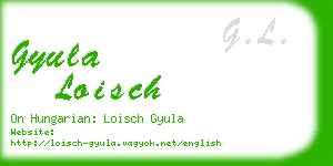 gyula loisch business card
